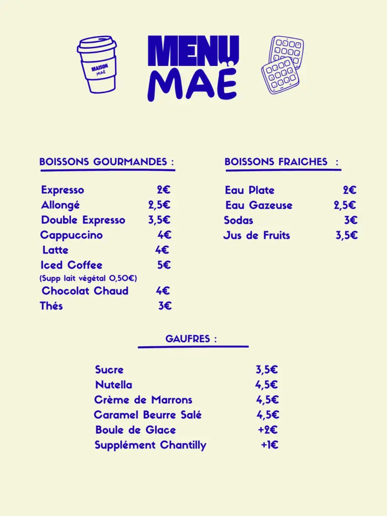 Menu Boissons