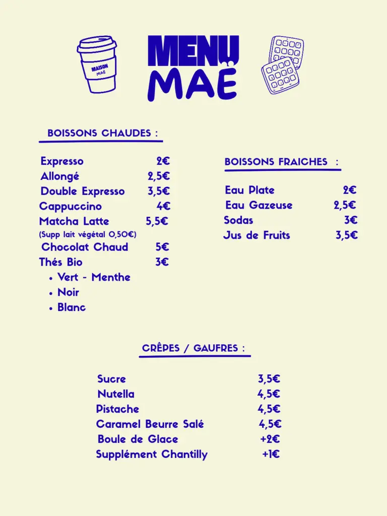 Crêpes et gaufres à Sète - Maison Maë